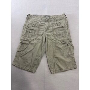 Apt 9 Womens Olive Green Cargo Shorts Size 8 Cotton Utility Multi Pocket